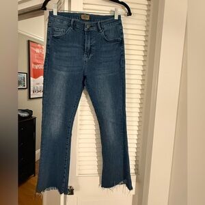 Mother Insider Crop Step Frey Jeans  | Size: 28
